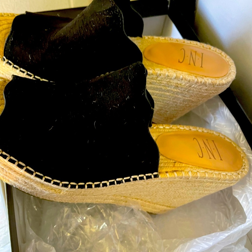 INC Black Wedge Shoes
